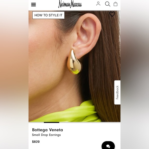 Bottega Veneta Drop earrings gold plated - Picture 6 of 11